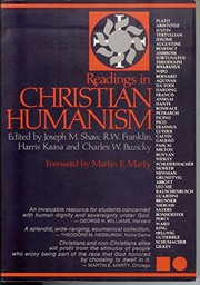Front cover of Readings in Christian humanism by Joseph M. Shaw
