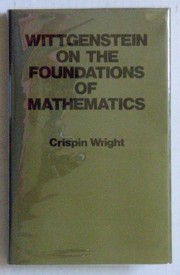 Front cover of Wittgenstein on the foundations of mathematics by Crispin Wright