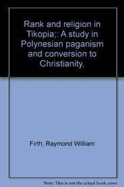 Front cover of Rank and religion in Tikopia by Raymond William Firth
