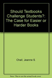 Cover of Should textbooks challenge students? by Jeanne Sternlicht Chall