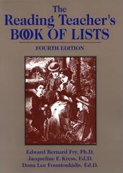 Cover of The reading teacher's book of lists by Edward Bernard Fry