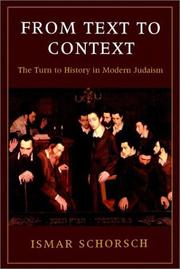 Cover of From text to context by Ismar Schorsch