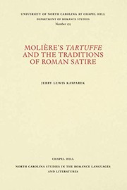 Front cover of Molière's Tartuffe and the traditions of Roman satire by Jerry Lewis Kasparek