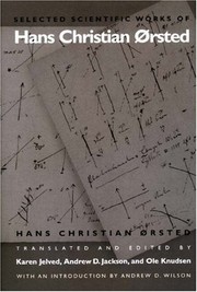 Cover of Selected scientific works of Hans Christian Orsted by Hans Christian Ørsted