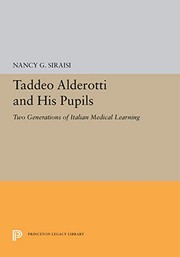 Cover of Taddeo Alderotti and his pupils by Nancy G. Siraisi