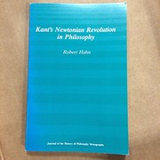 Front cover of Kant's Newtonian revolution in philosophy by Hahn, Robert