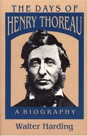 Front cover of The days of Henry Thoreau by Walter Harding