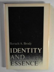 Cover of Identity and essence by Baruch A. Brody
