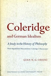 Front cover of Coleridge and German idealism by Gian Napoleone Giordano Orsini
