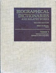 Front cover of Biographical dictionaries and related works by Robert B. Slocum