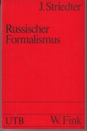 Cover of Russischer Formalismus by Jurij Striedter