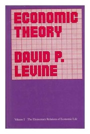 Cover of Economic theory by David P. Levine
