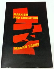 Front cover of Marxism and education by Madan Sarup