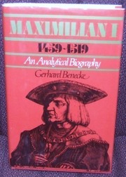 Front cover of Maximilian I (1459-1519) by Gerhard Benecke