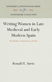 Front cover of Writing women in late Medieval and early modern Spain by Ronald E. Surtz