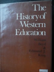 Cover of The history of Western education by Boyd, William