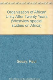 Front cover of The OAU after twenty years by Amadu Sesay