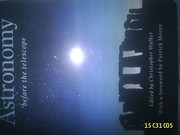 Front cover of Astronomy before the telescope by C. B. F. Walker