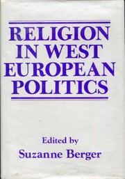 Front cover of Religion in West European Politics by Suzanne Berger