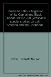 Front cover of Jamaican labor migration by Elizabeth McLean Petras