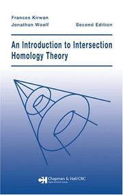 Front cover of An introduction to intersection homology theory by Frances Clare Kirwan