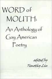 Front cover of Word of mouth by Timothy Liu