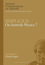Cover of On Aristotle Physics 7 by Simplicius of Cilicia