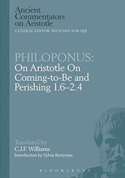 Cover of Philoponus by John Philoponus