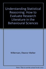 Cover of Understanding statistical reasoning by Eleanor Walker Willemsen