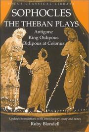 Front cover of Sophocles, the Theban plays by Sophocles