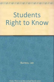 Cover of The students' right to know by Lee Burress