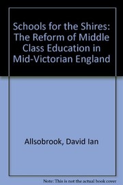 Front cover of Schools for the shires by David Ian Allsobrook