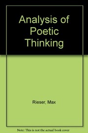 Front cover of Analyse des poetischen Denkens by Max Rieser
