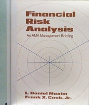 Cover of Financial risk analysis by L. Daniel Maxim