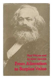Cover of From alienation to surplus value by Paul Walton