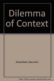 Cover of The dilemma of context by Ben-ʿAmi Sharfshṭain