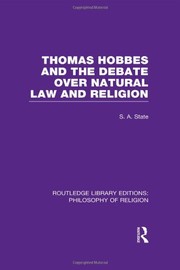 Front cover of Thomas Hobbes and the debate over natural law and religion by S. A. State