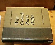 Cover of Why growth rates differ by Edward Fulton Denison