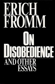 Front cover of On disobedience and other essays by Erich Fromm