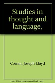 Front cover of Studies in thought and language by Joseph Lloyd Cowan