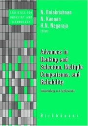 Front cover of Advances in Ranking and Selection, Multiple Comparisons, and Reliability: Methodology and Applications (Statistics for Industry and Technology) by N. Balakrishnan