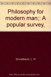 Cover of Philosophy for modern man by L. H. Grunebaum
