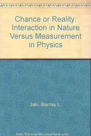 Front cover of Chance or reality and other essays by Stanley L. Jaki