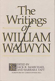 Front cover of The writings of William Walwyn by William Walwyn