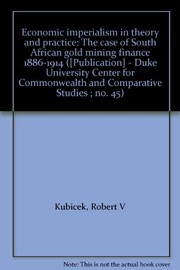 Front cover of Economic imperialism in theory and practice by Robert V. Kubicek