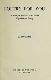 Front cover of Poetry for you by Cecil Day-Lewis