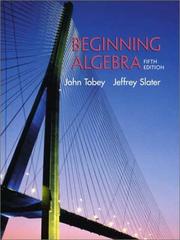 Front cover of Beginning Algebra (5th Edition) by John Tobey