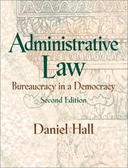 Cover of Administrative law by Hall, Daniel