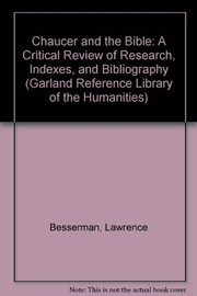 Front cover of Chaucer and the Bible by Lawrence L. Besserman
