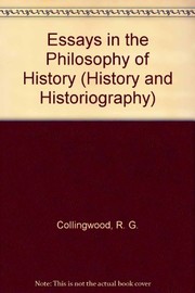 Cover of Essays in the philosophy of history by R. G. Collingwood